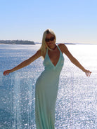 Solamusa Angelina Maxi Aqua by Solamusa available for hire in Oakleigh East