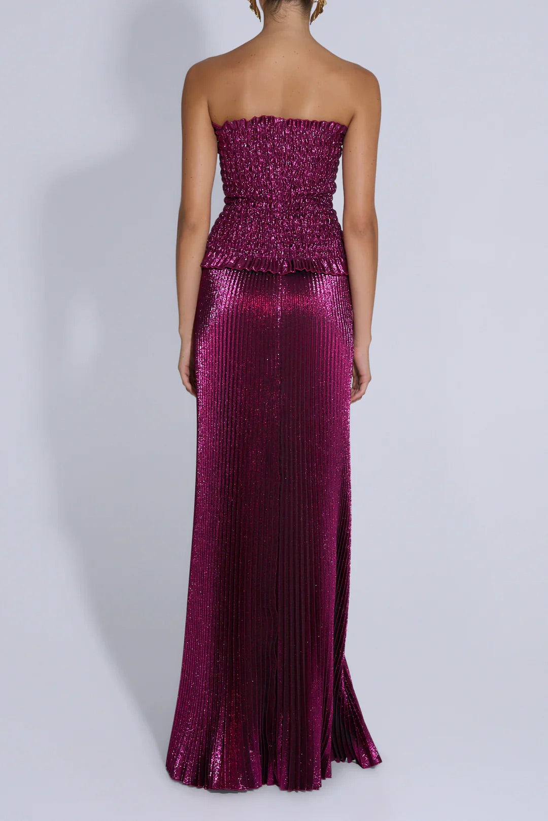 Maya Gown in Sangria Glitter by L'idee available for hire in Gold Coast, QLD