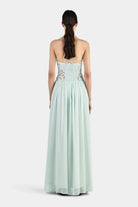 Stephanie Maxi dress in Seafoam by Hansen and Gretel available for hire in Gold Coast, QLD