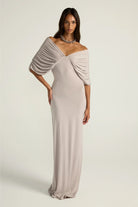 Neve Dress in Grey by Ance Gria available for hire in Gold Coast, QLD