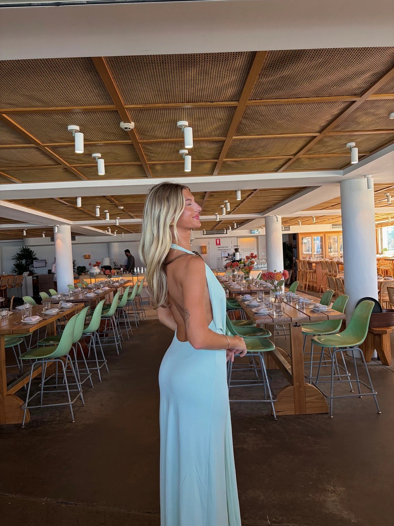 Unity Jersey Dress in Mint by Misha Collection available for hire in Gold Coast, QLD