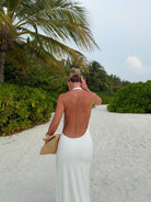 Winona gown by Natalie Rolt available for hire in Paradise Point, Gold Coast, Queensland