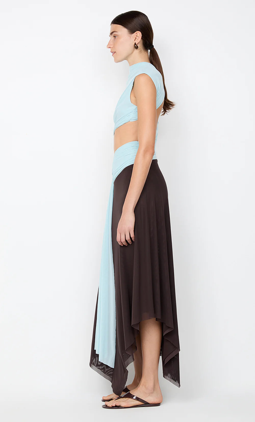 Conni asym midi dress by Bec & Bridge available for hire in Gold Coast, Queensland