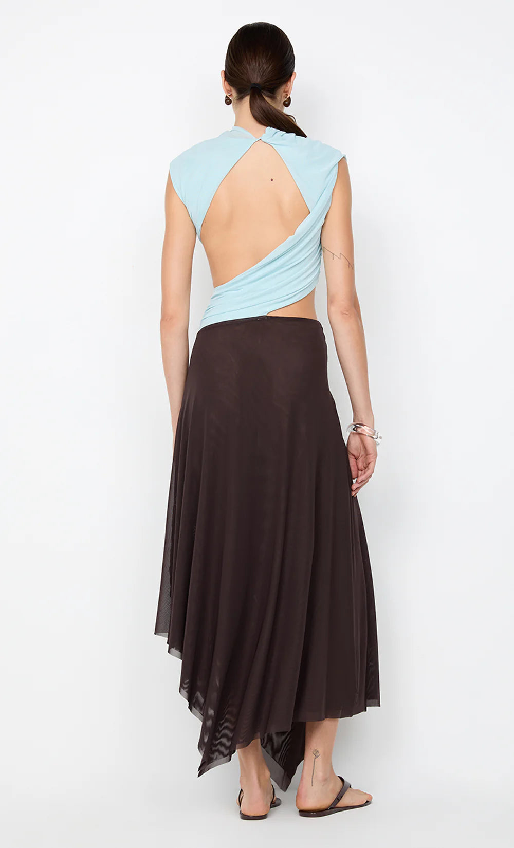 Conni asym midi dress by Bec & Bridge available for hire in Gold Coast, Queensland