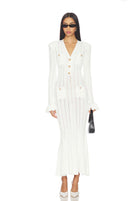 White Pointelle Knit Midi by Self Portrait available for hire in Sydney, NSW
