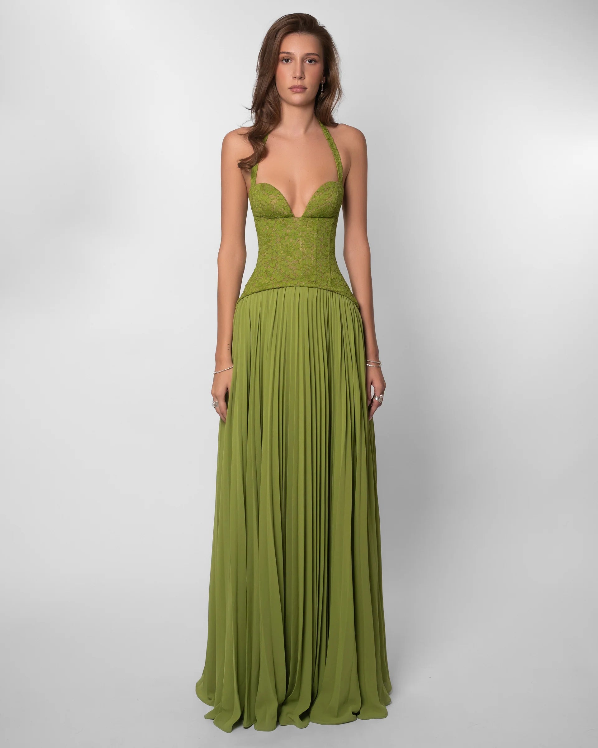 Gaia dress in green size S  by Fenity available for hire in Earlwood, NSW