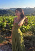 Gaia dress in green size S  by Fenity available for hire in Earlwood, NSW
