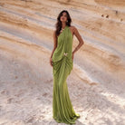 Debut maxi in green  by Abyss available for hire in Australia