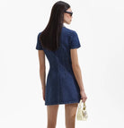 Denim Collared Mini Dress by Self Portrait available for hire in Mermaid Beach, QLD