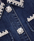 Denim Collared Mini Dress by Self Portrait available for hire in Mermaid Beach, QLD