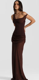 Cadence gown  by Natalie Rolt available for hire in Tanilba bay , NSW