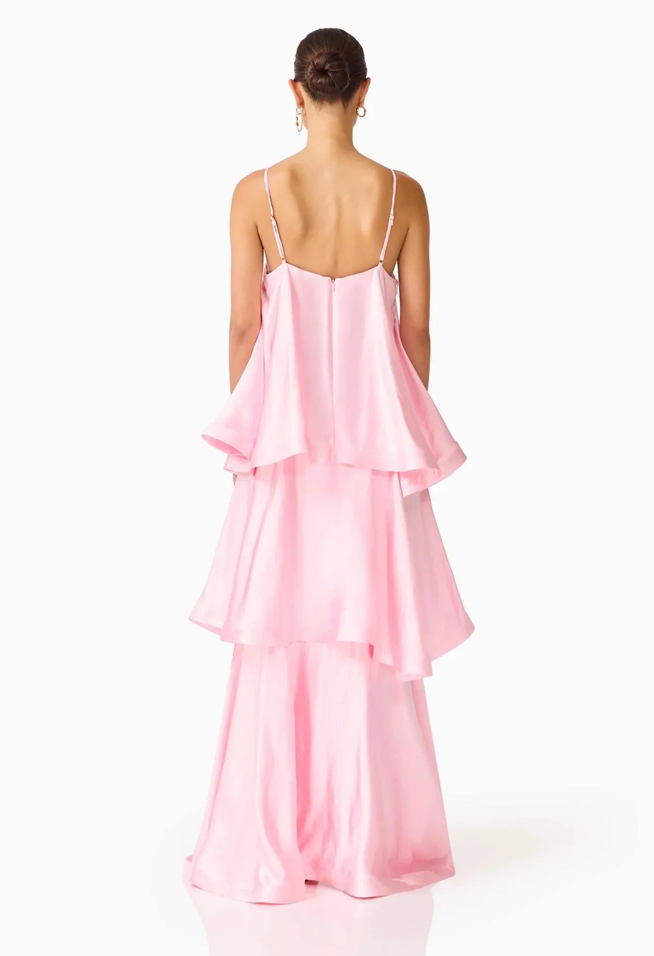 Elliatt Tilly Tiered Maxi Dress in Pale Pink by Elliatt available for hire in Camp Hill, QLD