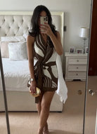 Almara Wrap Halter Mini by SIR available for hire in Camp Hill, QLD