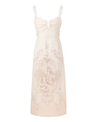 Drape Midi Dress in Mermaid Toile by Zimmermann available for hire in Camp Hill, QLD