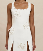 Flower form mini dress by By Johnny available for hire in Barrack Point, NSW