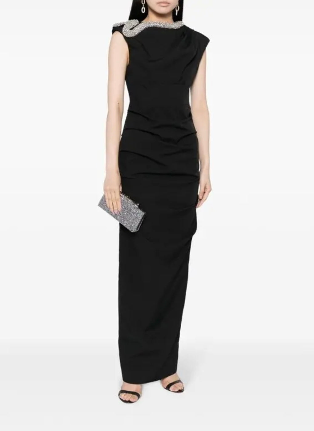 Farley Gown Black  by Rachel Gilbert available for hire in Hampton East, VIC