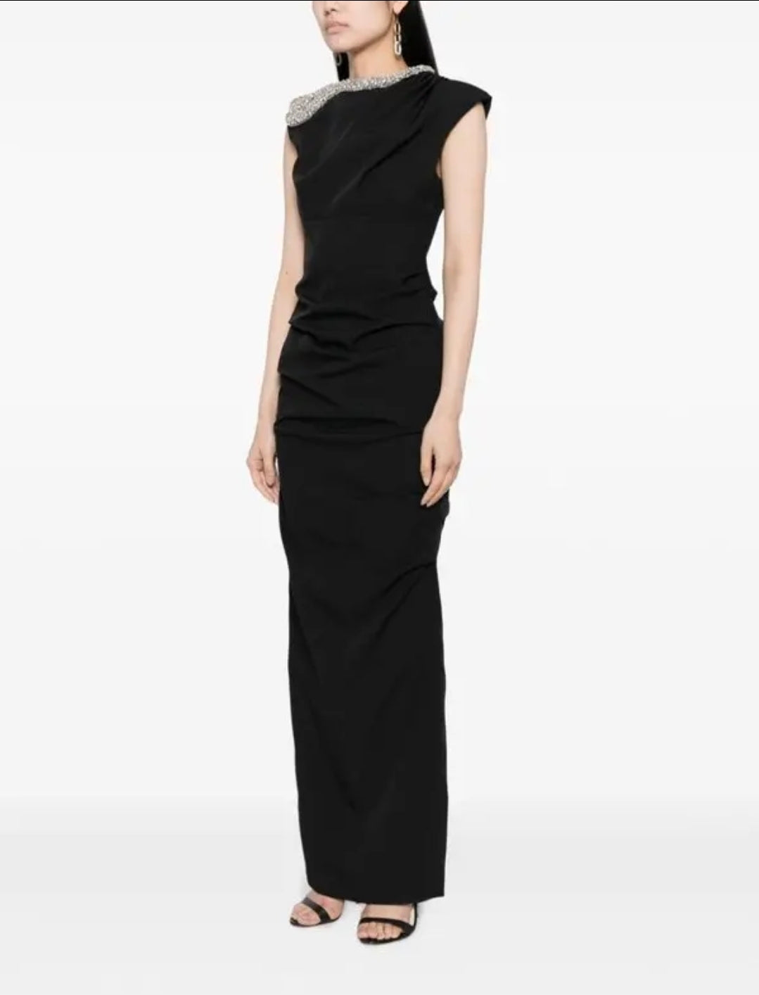 Farley Gown Black  by Rachel Gilbert available for hire in Hampton East, VIC