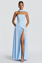BABYBOO MALIYAH MAXI BABY BLUE SIZE 8 (S) by Babyboo available for hire in Ivanhoe, VIC