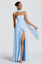 BABYBOO MALIYAH MAXI BABY BLUE SIZE 8 (S) by Babyboo available for hire in Ivanhoe, VIC