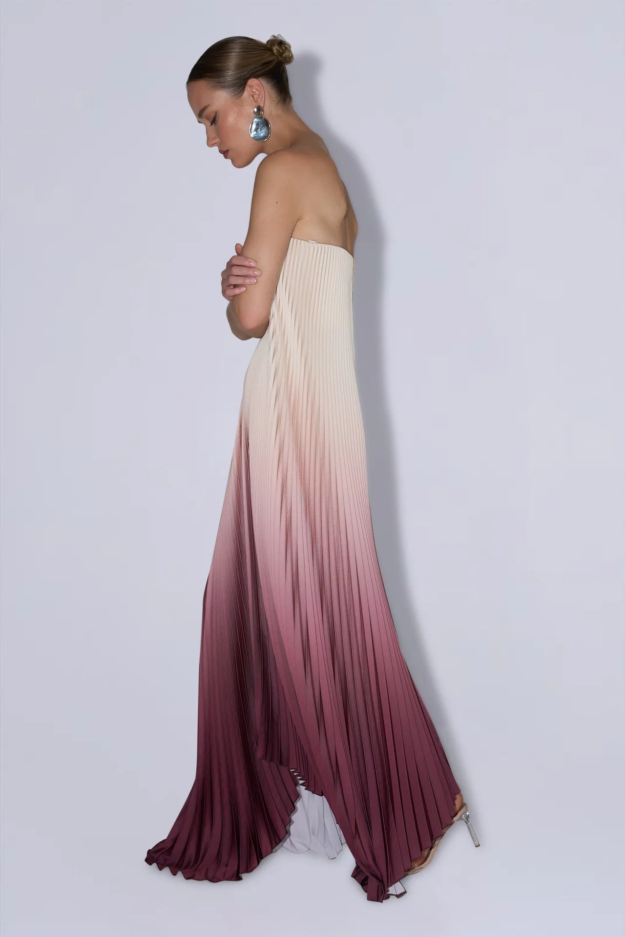 Black tie gown in souffle by Lidee available for hire in Sydney, NSW