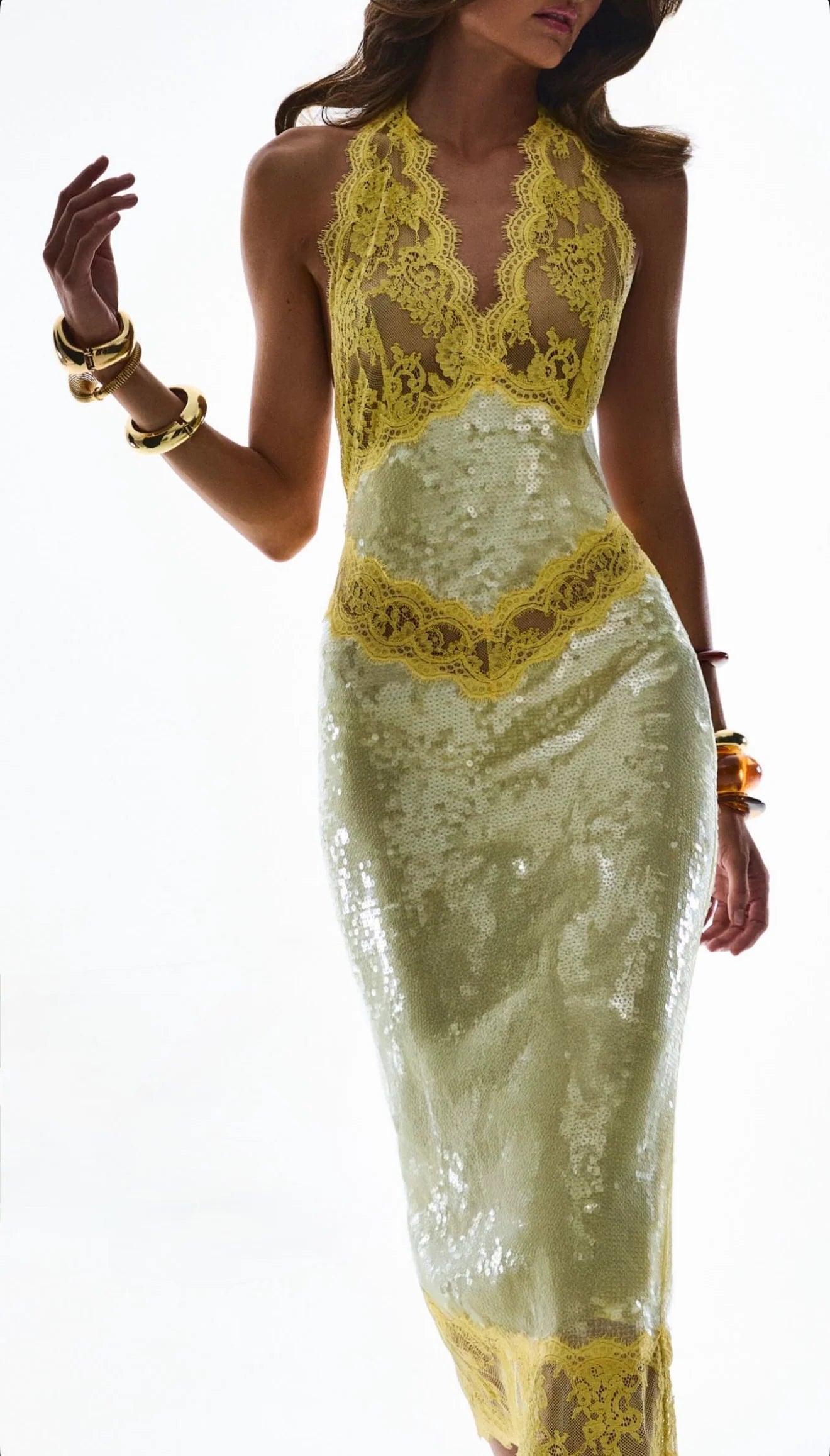  Vicky Sequin Lace Dress  by Retrofête available for hire in Bondi, NSW