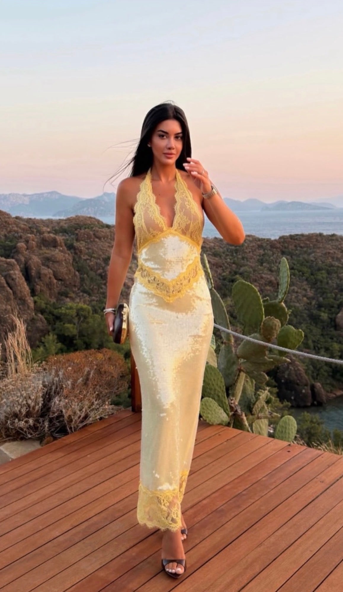  Vicky Sequin Lace Dress  by Retrofête available for hire in Bondi, NSW