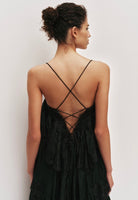 Ophelia Lace Gown Black by Aje available for hire in Camp Hill, QLD
