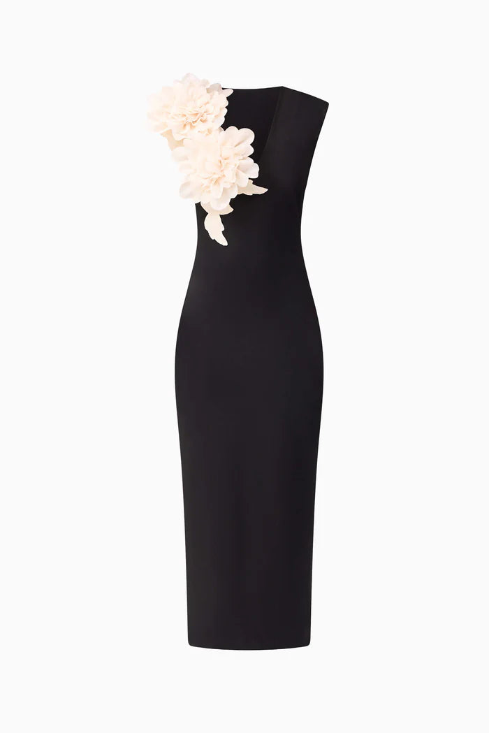Zahara V-Neck Gown in Black by Elliatt available for hire in Camp Hill, QLD