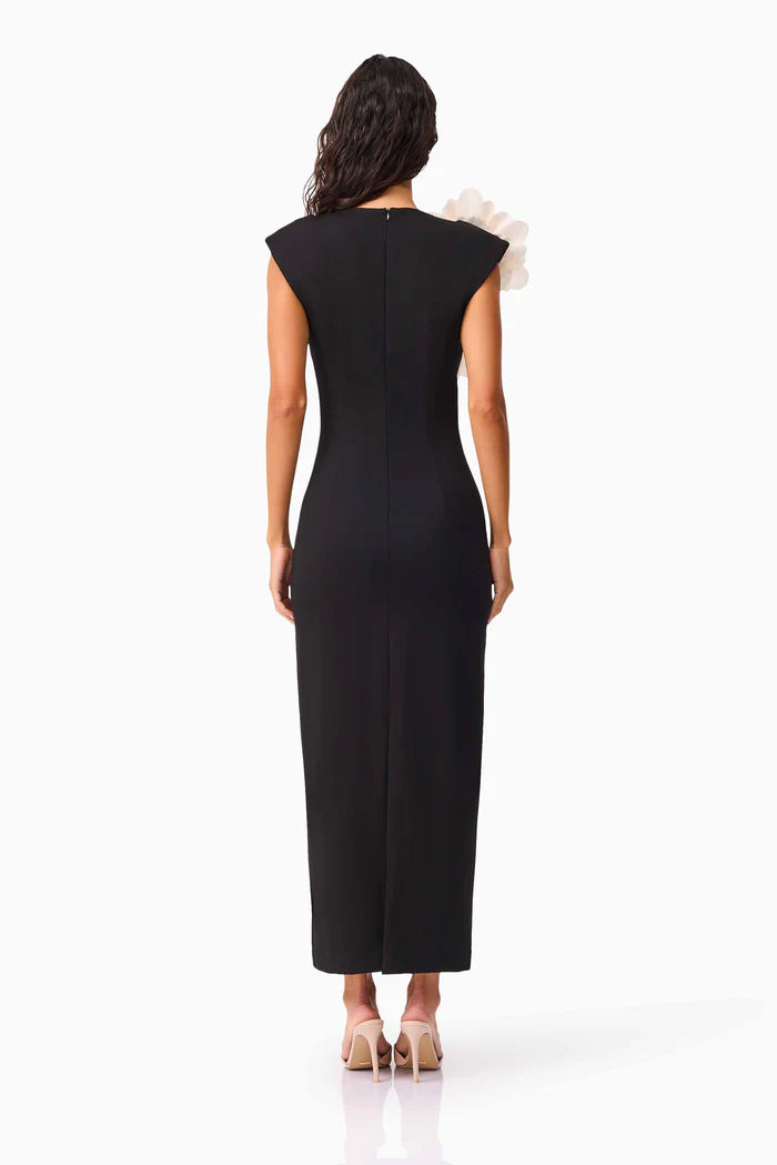 Zahara V-Neck Gown in Black by Elliatt available for hire in Camp Hill, QLD