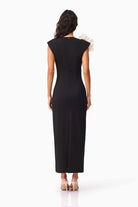 Zahara V-Neck Gown in Black by Elliatt available for hire in Camp Hill, QLD