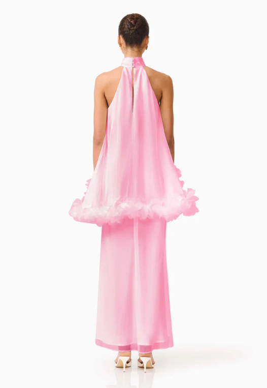 Poppy Cape Gown in Pink by Elliatt available for hire in Camp Hill, QLD