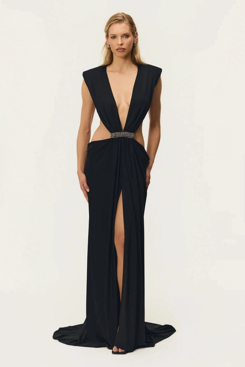 ARCINA ORI AMARA DRESS BLACK SIZE 8 (S) by Arcina Ori available for hire in Ivanhoe, VIC