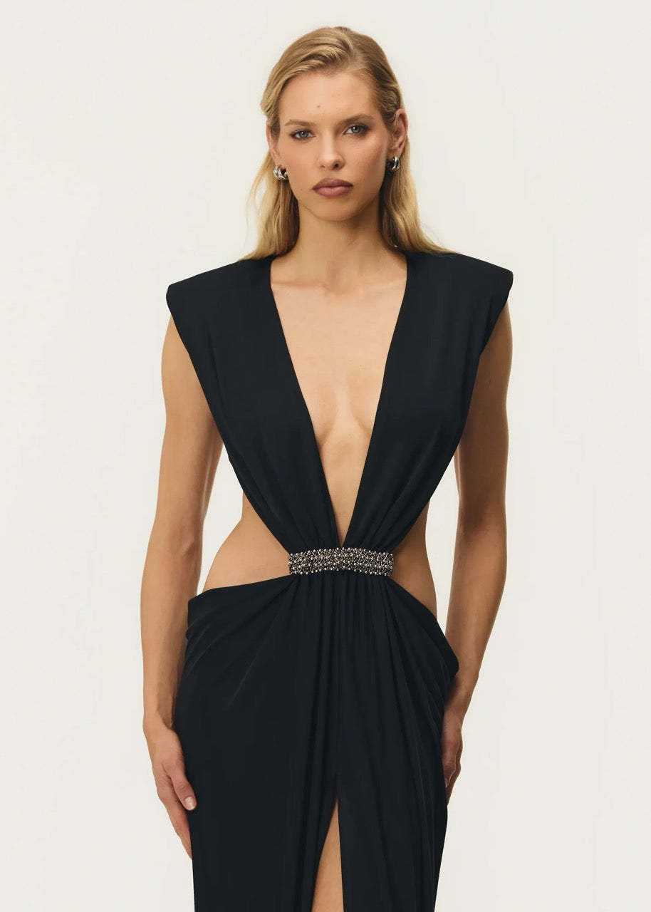 ARCINA ORI AMARA DRESS BLACK SIZE 8 (S) by Arcina Ori available for hire in Ivanhoe, VIC