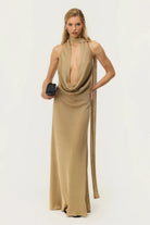 ARCINA ORI KAIA DRESS GOLD SIZE 8 (S) by Arcina Ori available for hire in Ivanhoe, VIC