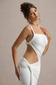 Giovanna Asymmetric Maxi by Club L London available for hire in Abbotsbury