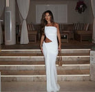 Giovanna Asymmetric Maxi by Club L London available for hire in Abbotsbury