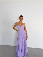 Lily Dress in Purple by Fenity available for hire in Gold Coast, QLD