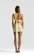 Penelope Mini in Lemon by Natalie Rolt available for hire in Gold Coast, QLD