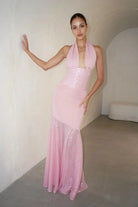 DECONDUARTE RTW – FLORIAN MAXI DRESS PINK  by Deconduarte available for hire in Earlwood, NSW