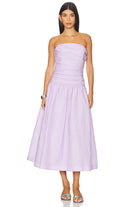Rachel Gilbert Strapless Dress Lilac 6/AU18 by Rachel Gilbert available for hire in Hampton East, VIC