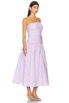 Rachel Gilbert Strapless Dress Lilac 6/AU18 by Rachel Gilbert available for hire in Hampton East, VIC