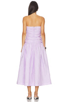 Rachel Gilbert Strapless Dress Lilac 6/AU18 by Rachel Gilbert available for hire in Hampton East, VIC
