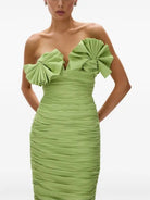 Rachel Gilbert Jensen Dress Green 6/AU18 by Rachel Gilbert available for hire in Hampton East, VIC
