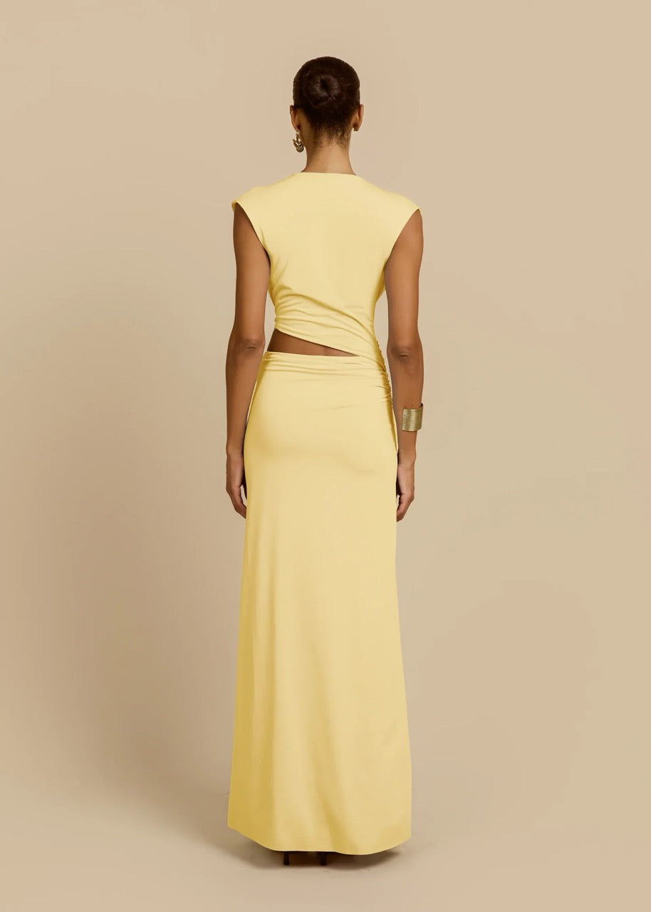 ARCINA ORI JADE DRESS LEMON SIZE 8 (S) by Arcina Ori available for hire in Ivanhoe, VIC