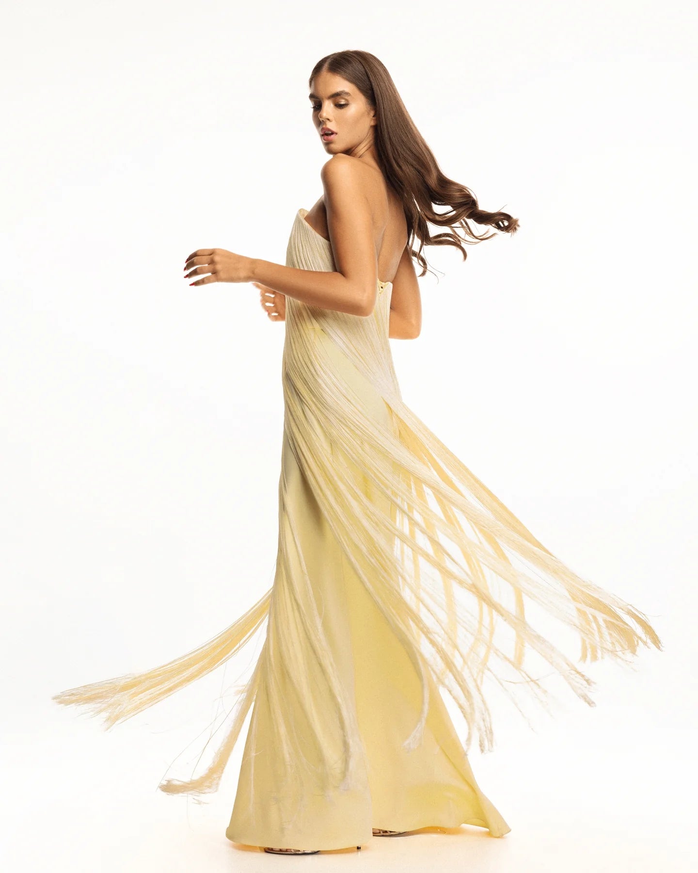 Mare Butter Yellow Dress by MATTER available for hire in Australia