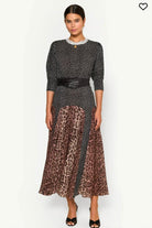 Meg Leopard Midi Dress by Rixo available for hire in Malvern, Victoria
