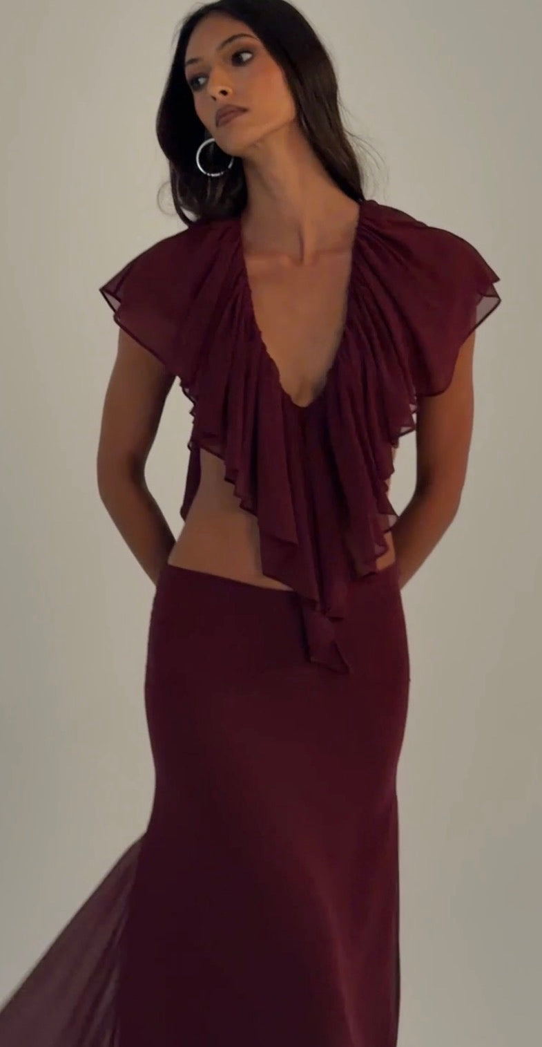 Clover top (xs) and skirt (s) set  by Ance Gria available for hire in Tanilba bay , NSW