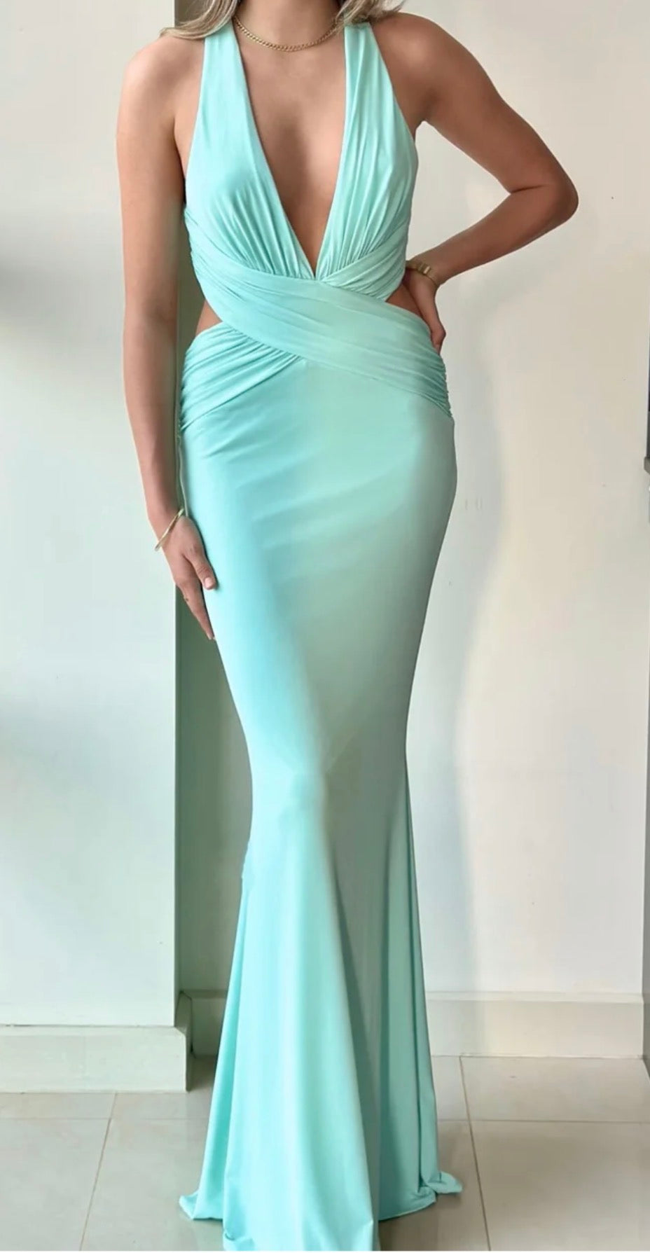 Secret agent gown  by Katie may  available for hire in Tanilba bay , NSW
