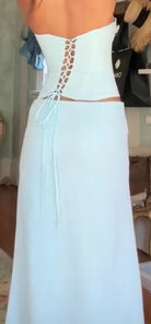 Charlotte corset top (M) maxi skirt (S) by Dear Frankie  available for hire in Tanilba bay , NSW