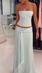 Charlotte corset top (M) maxi skirt (S) by Dear Frankie  available for hire in Tanilba bay , NSW